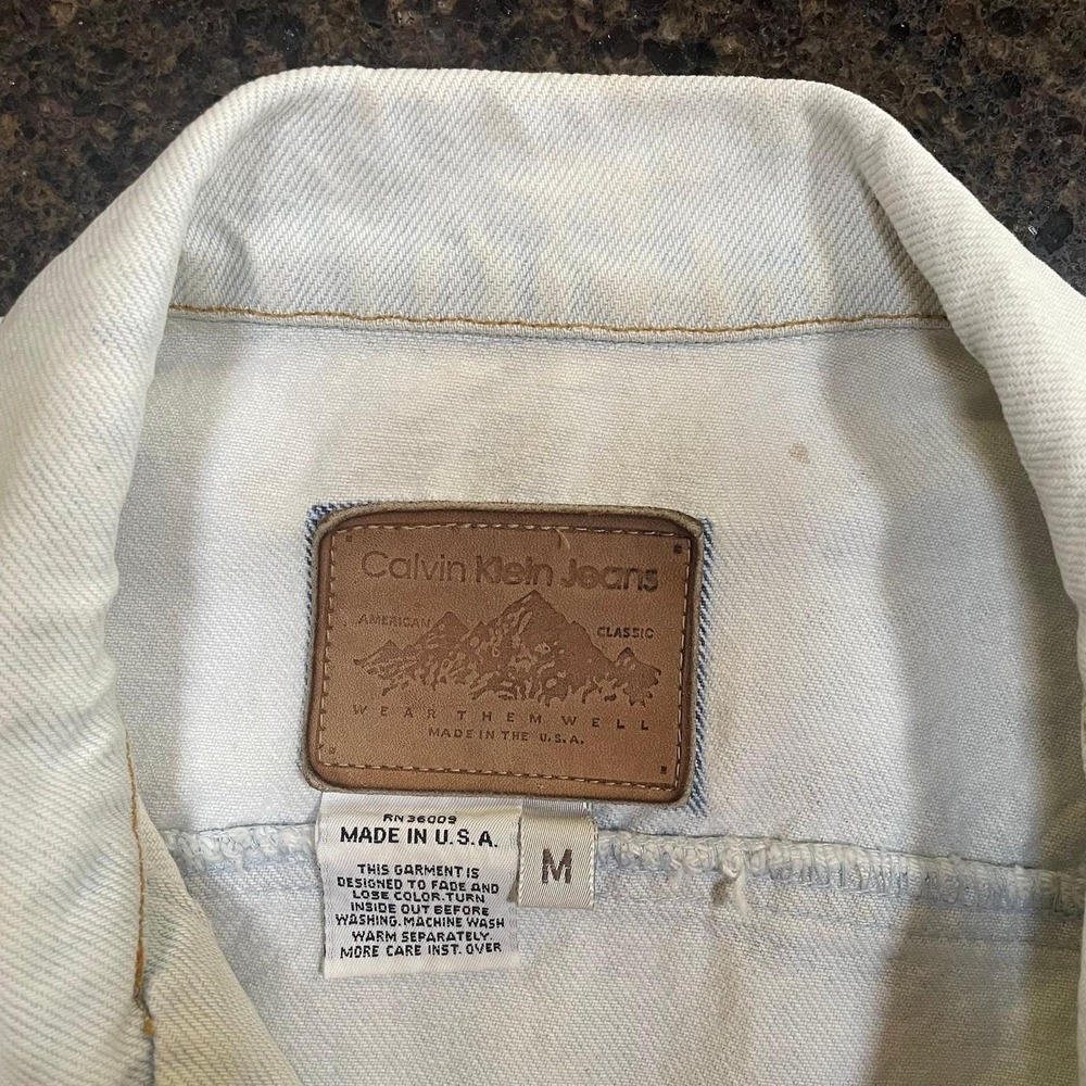 Vtg USA Calvin Klein denim women's L jacket light wash